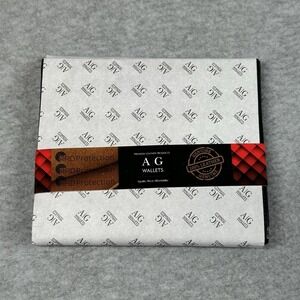 AG Wallets Genuine Leather RFID Bifold Men's Black Cowhide Billfold NEW